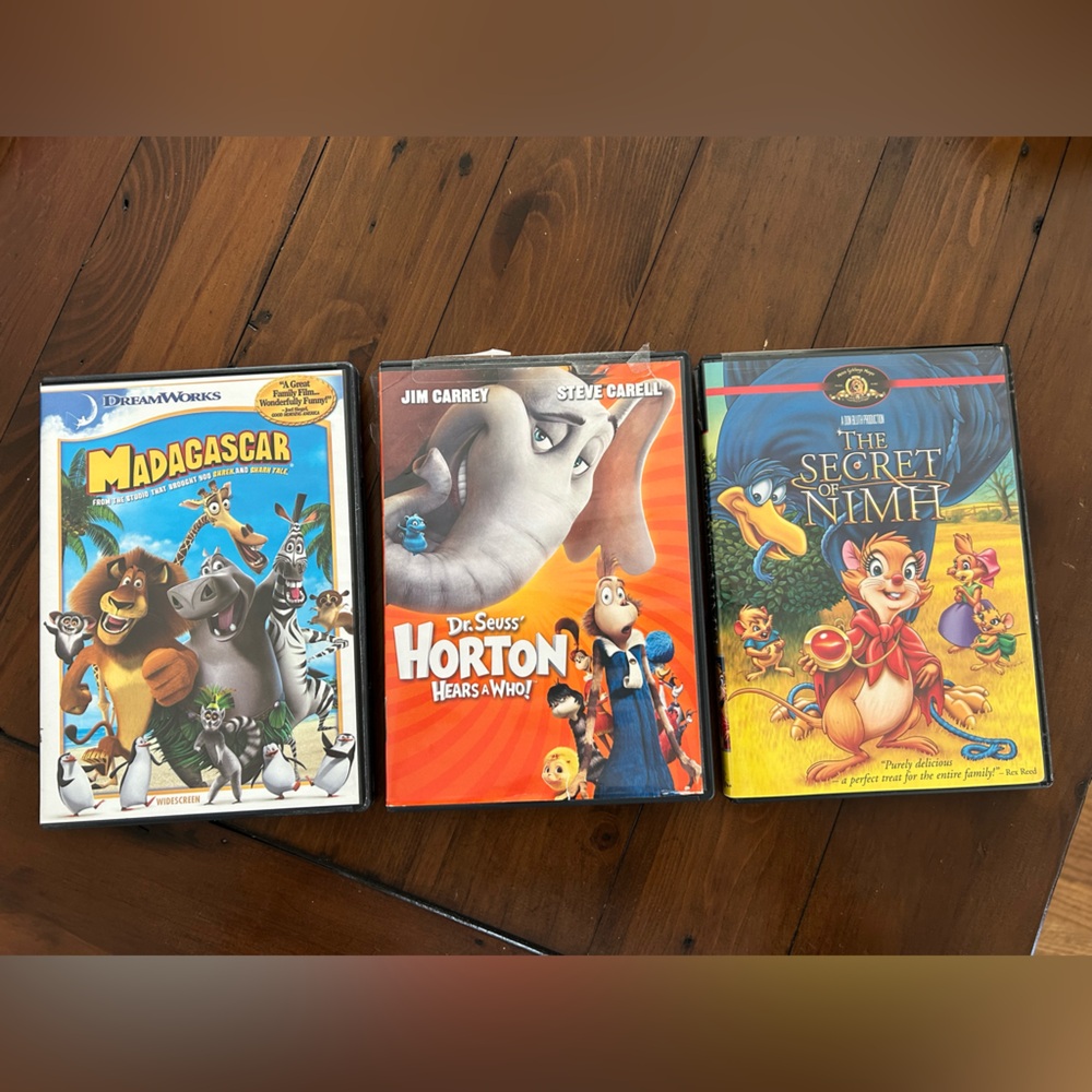 3 Family Movie DVDs